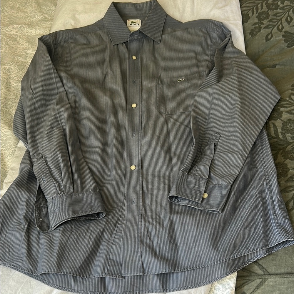 Lacoste Dark Gray Striped Shirt